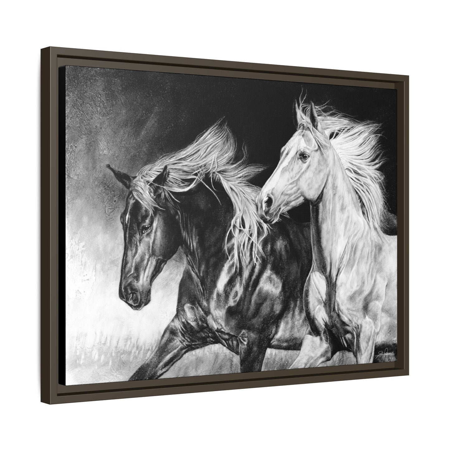 "Dynamic Duo" Framed Canvas