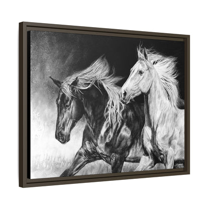 "Dynamic Duo" Framed Canvas