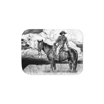 "Looking Back on the Path" Sherpa Blanket.