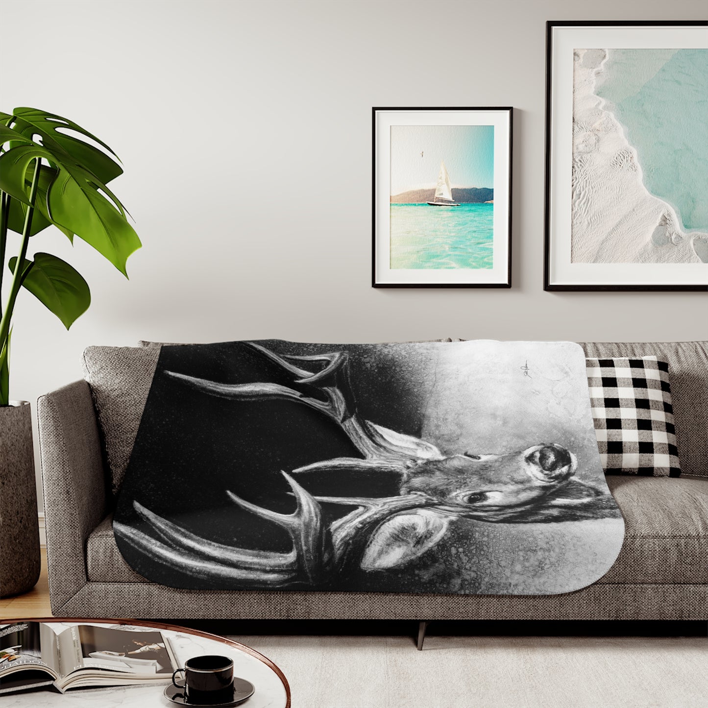 "Whitetail Buck" Sherpa Blanket.