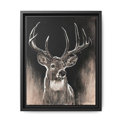 "Backlit Buck" Framed Canvas