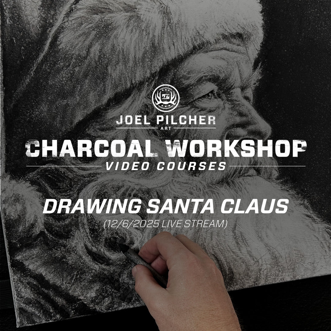 Charcoal Workshop: Drawing Santa Claus