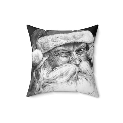 "Ol' Saint Nick" Square Pillow