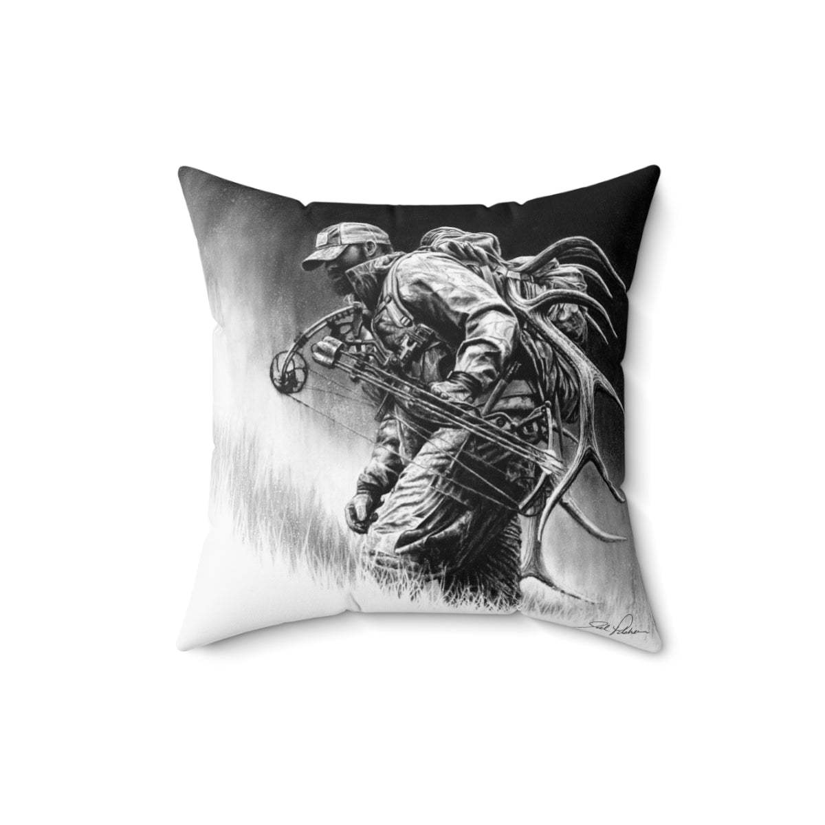 "Uphill Battle" Square Pillow