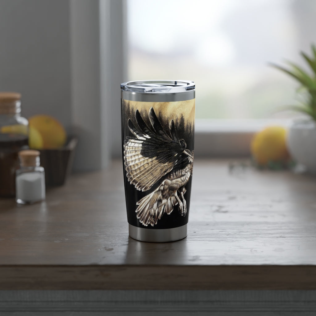 "Red Tailed Hawk" 20oz Stainless Steel Tumbler