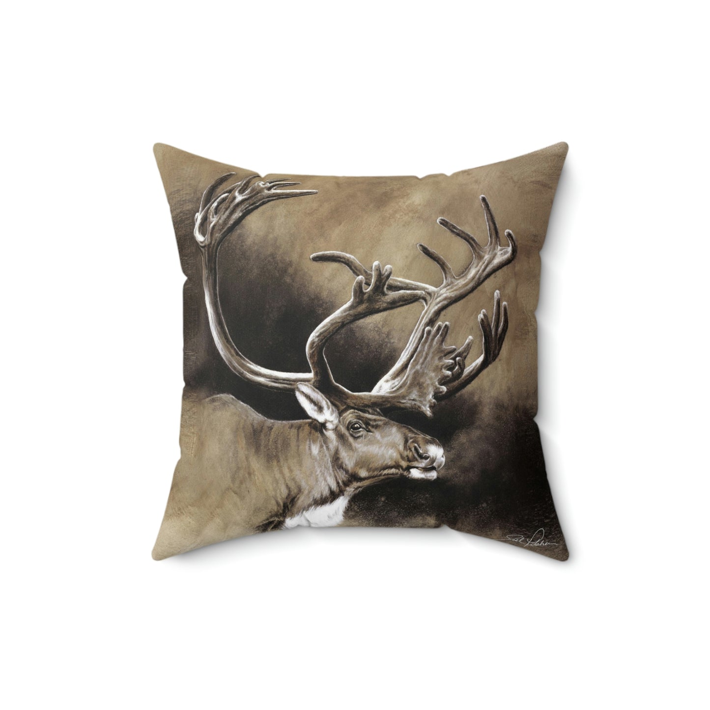 "Caribou" Square Pillow