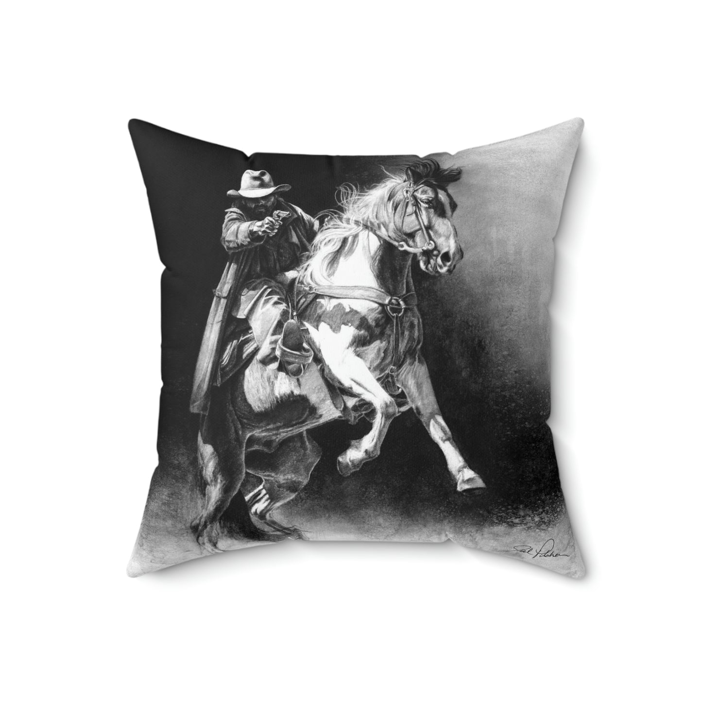 "Rough Rider" Square Pillow