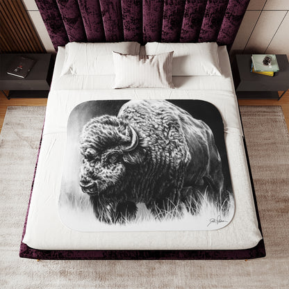 "Bull Dozer" Sherpa Blanket