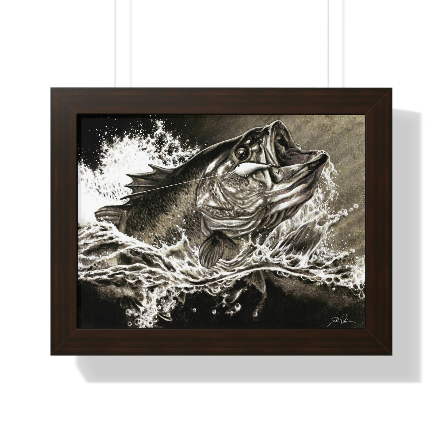 "Hooked" Framed Paper Print