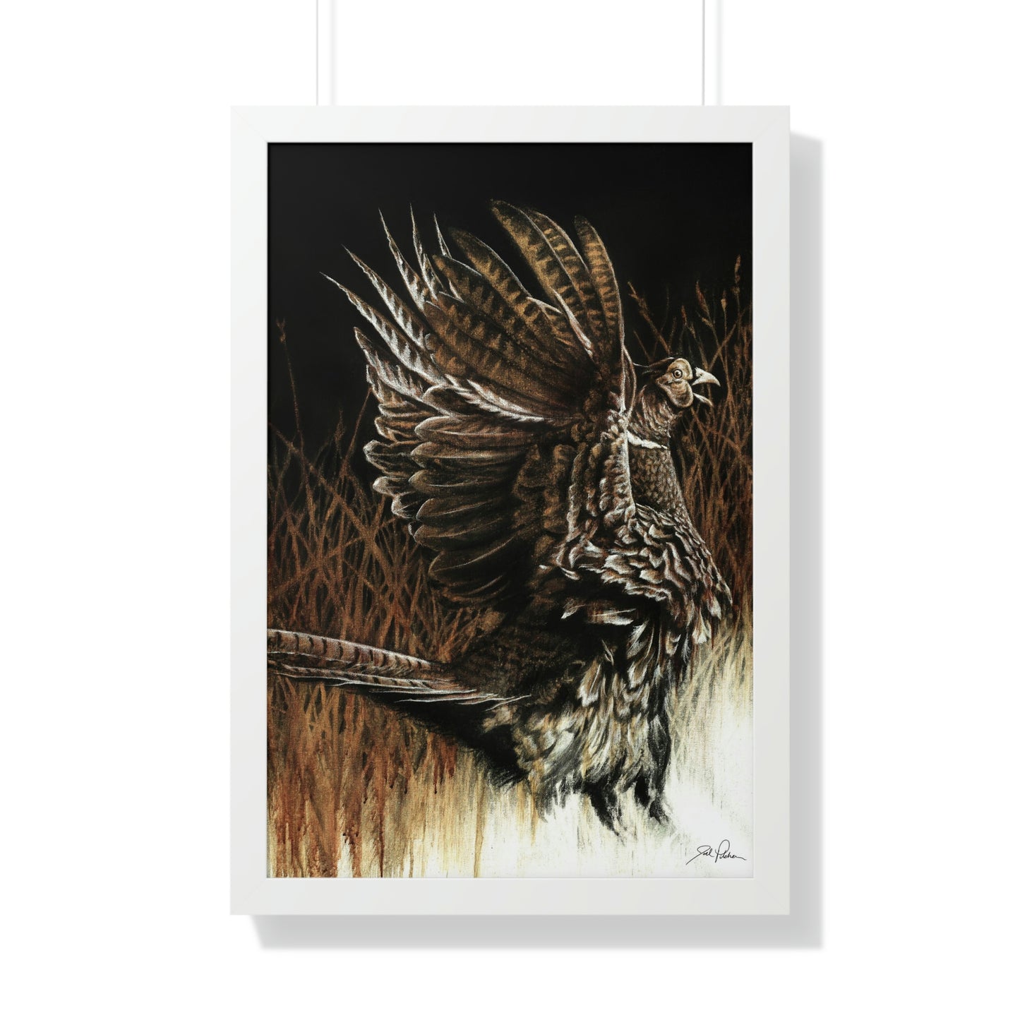 "Call of the Upland Pheasant" Framed Paper Print