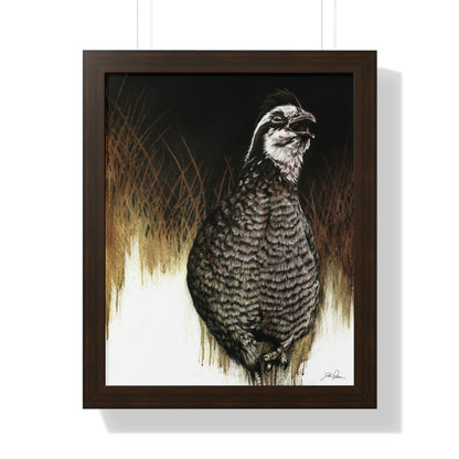 "Call of the Upland Quail" Framed Paper Print