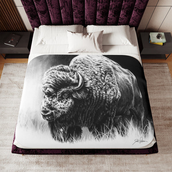 "Bull Dozer" Sherpa Blanket