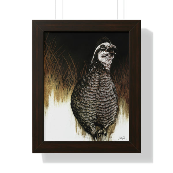 "Call of the Upland Quail" Framed Paper Print