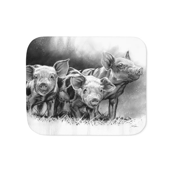 "Pig Tales" Sherpa Blanket