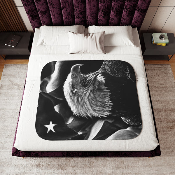 "American Eagle" Sherpa Blanket