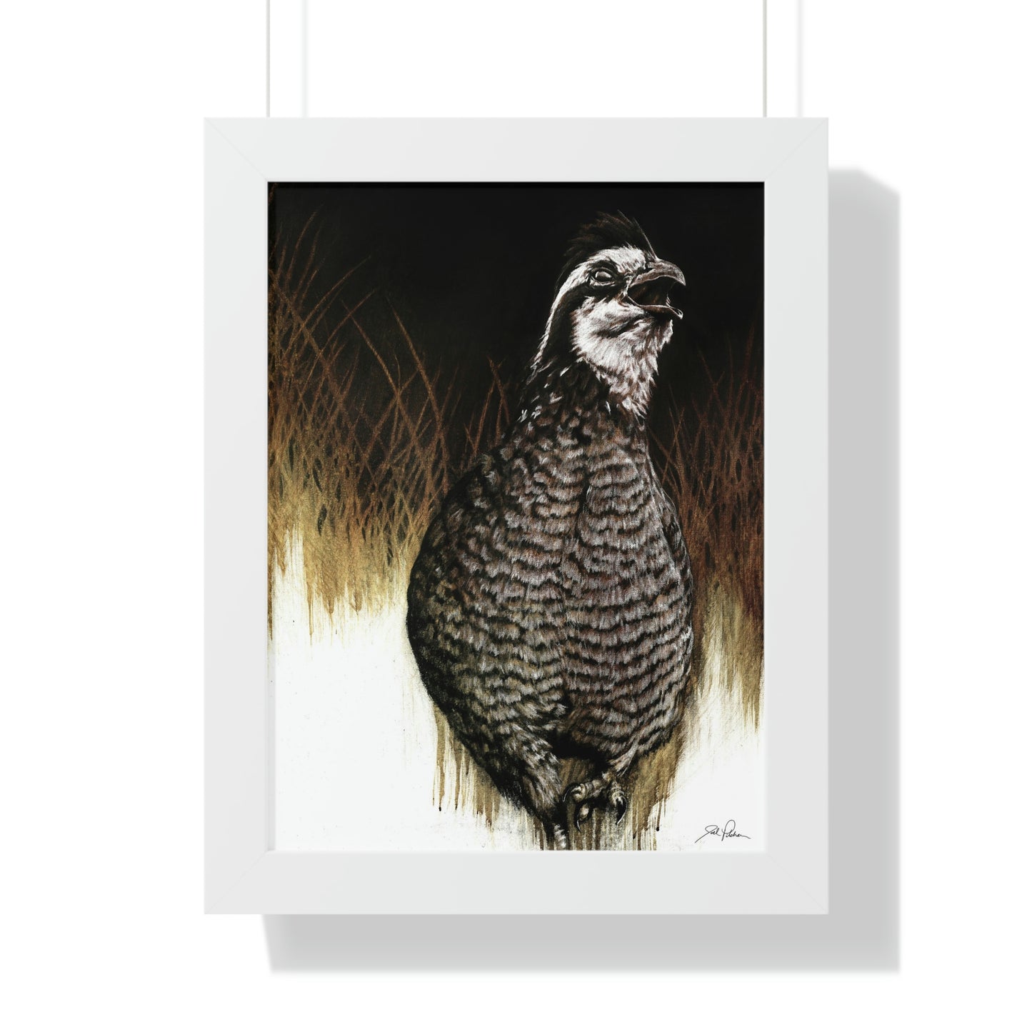 "Call of the Upland Quail" Framed Paper Print