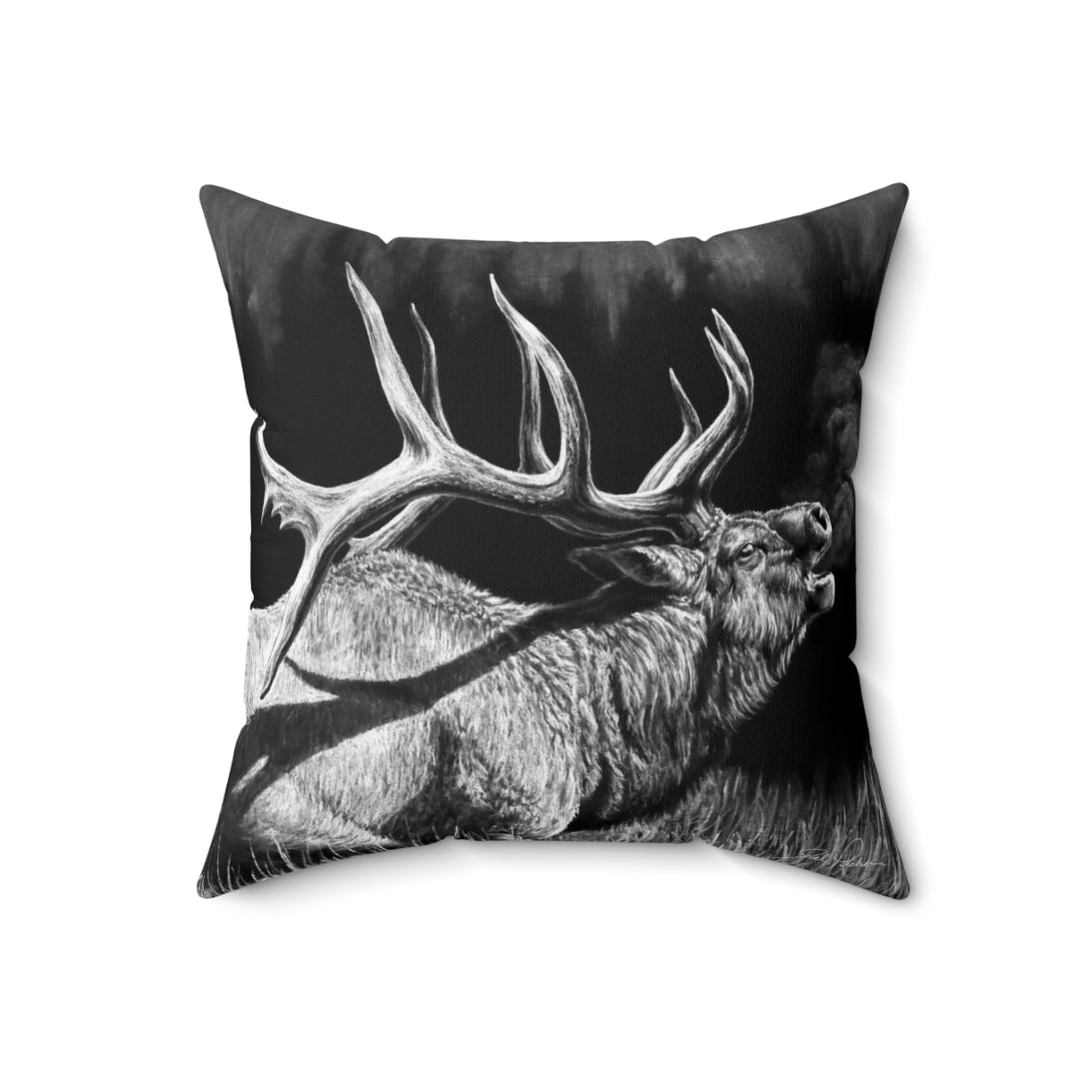 "Firebull" Square Pillow