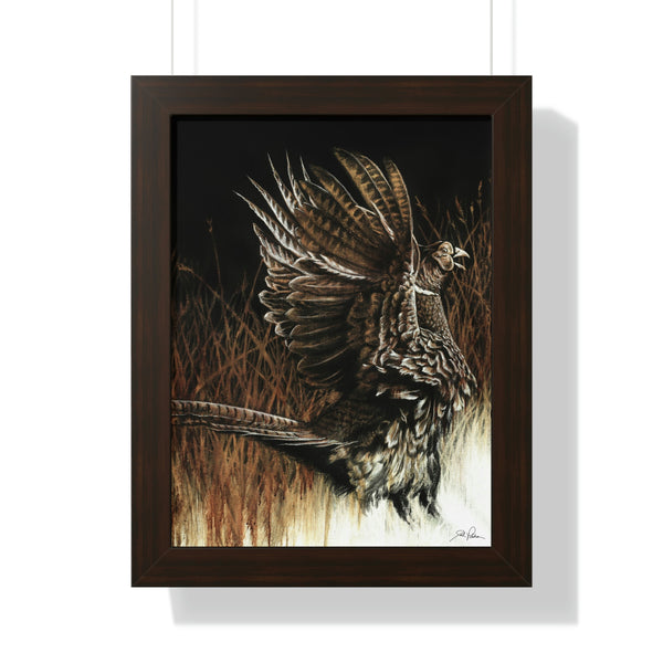 "Call of the Upland Pheasant" Framed Paper Print
