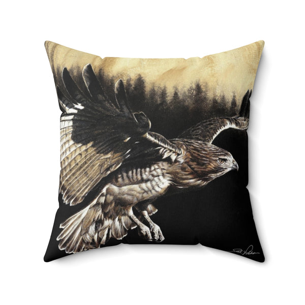 "Red Tailed Hawk" Square Pillow