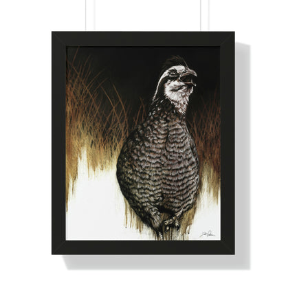 "Call of the Upland Quail" Framed Paper Print