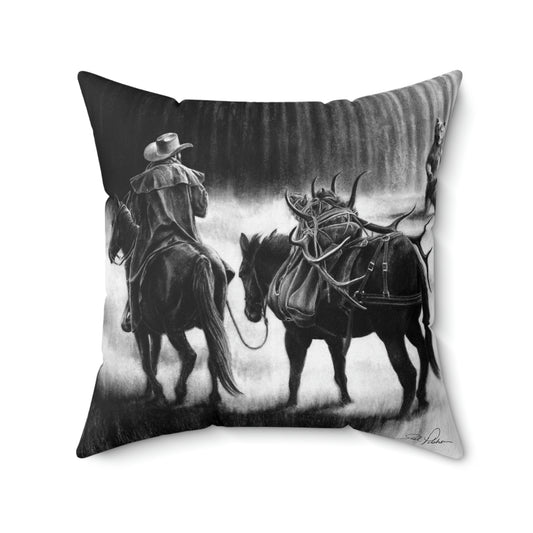 "Just Passin' Through" Square Pillow