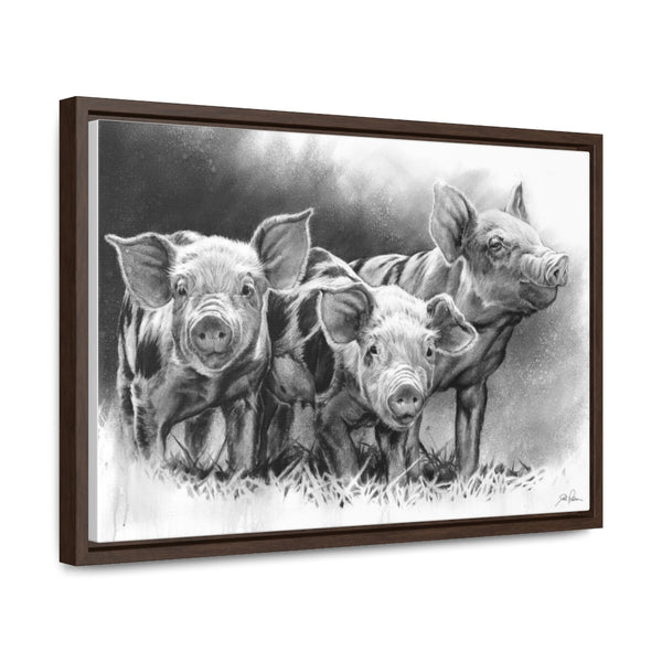 "Pig Tales" Gallery Wrapped/Framed Canvas