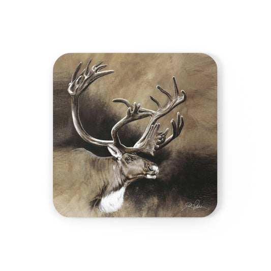 "Caribou" Cork Back Coaster