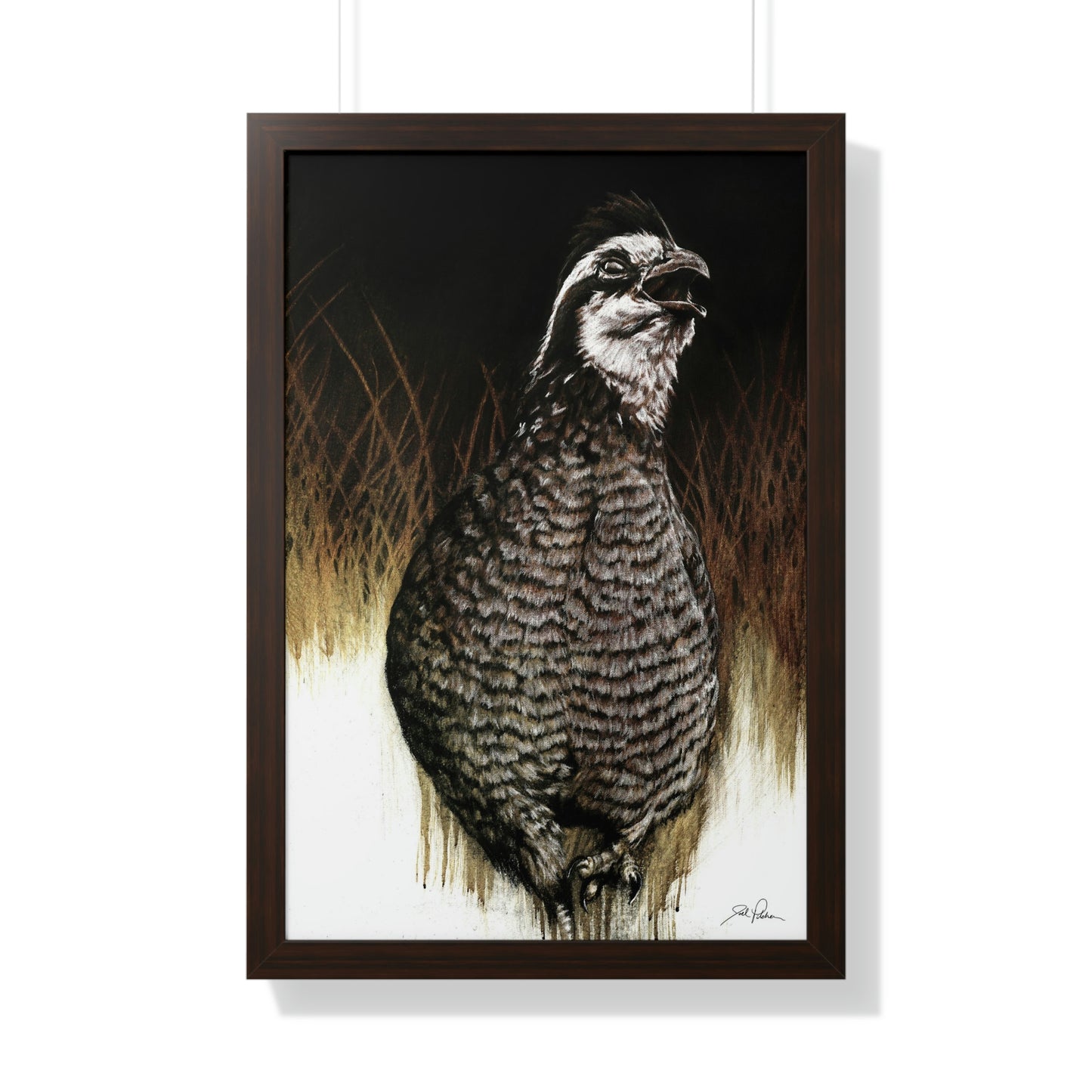 "Call of the Upland Quail" Framed Paper Print