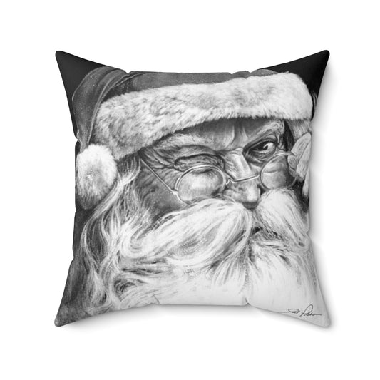 "Ol' Saint Nick" Square Pillow