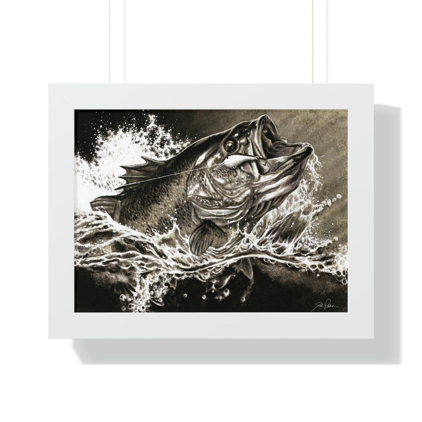 "Hooked" Framed Paper Print