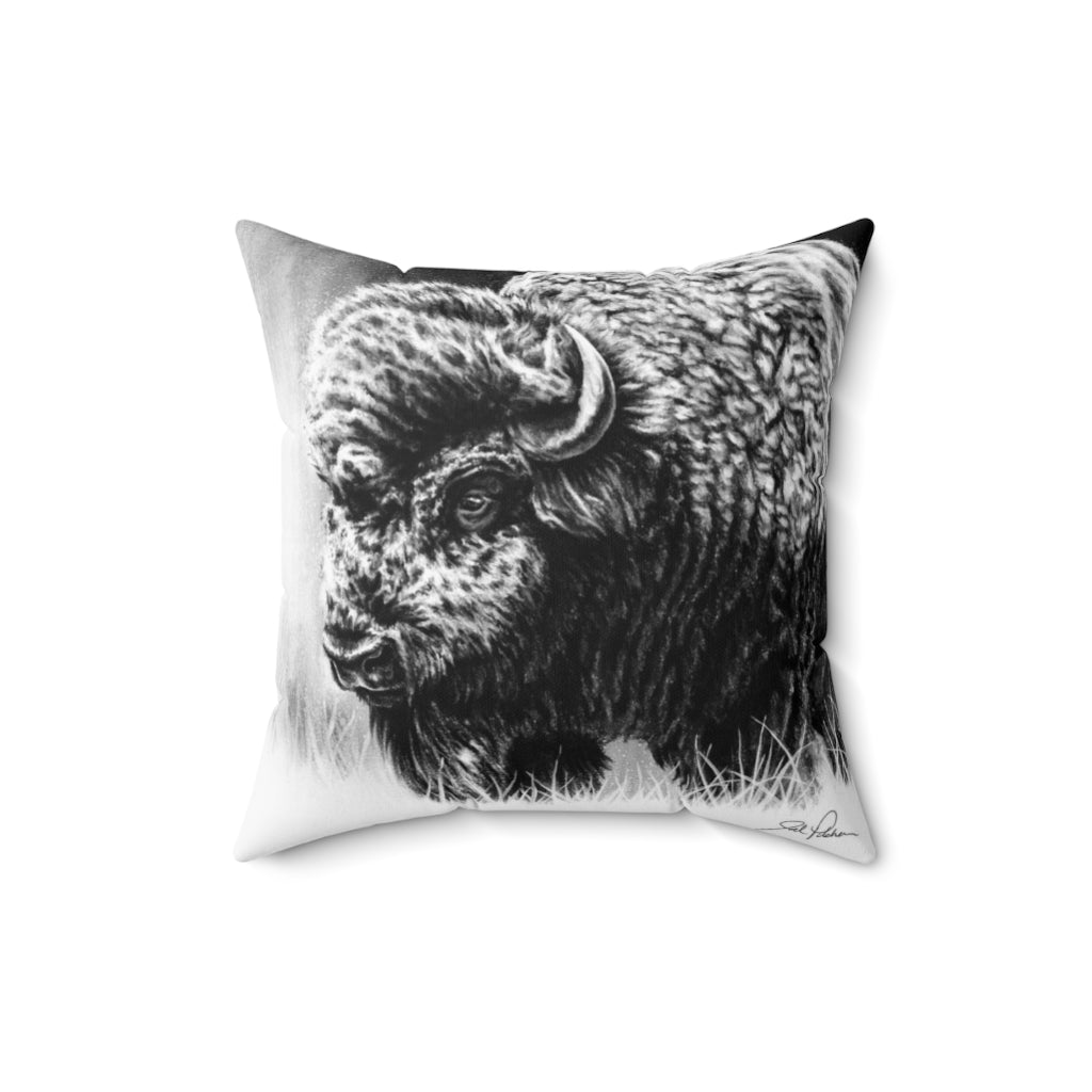 "Bull Dozer" Square Pillow