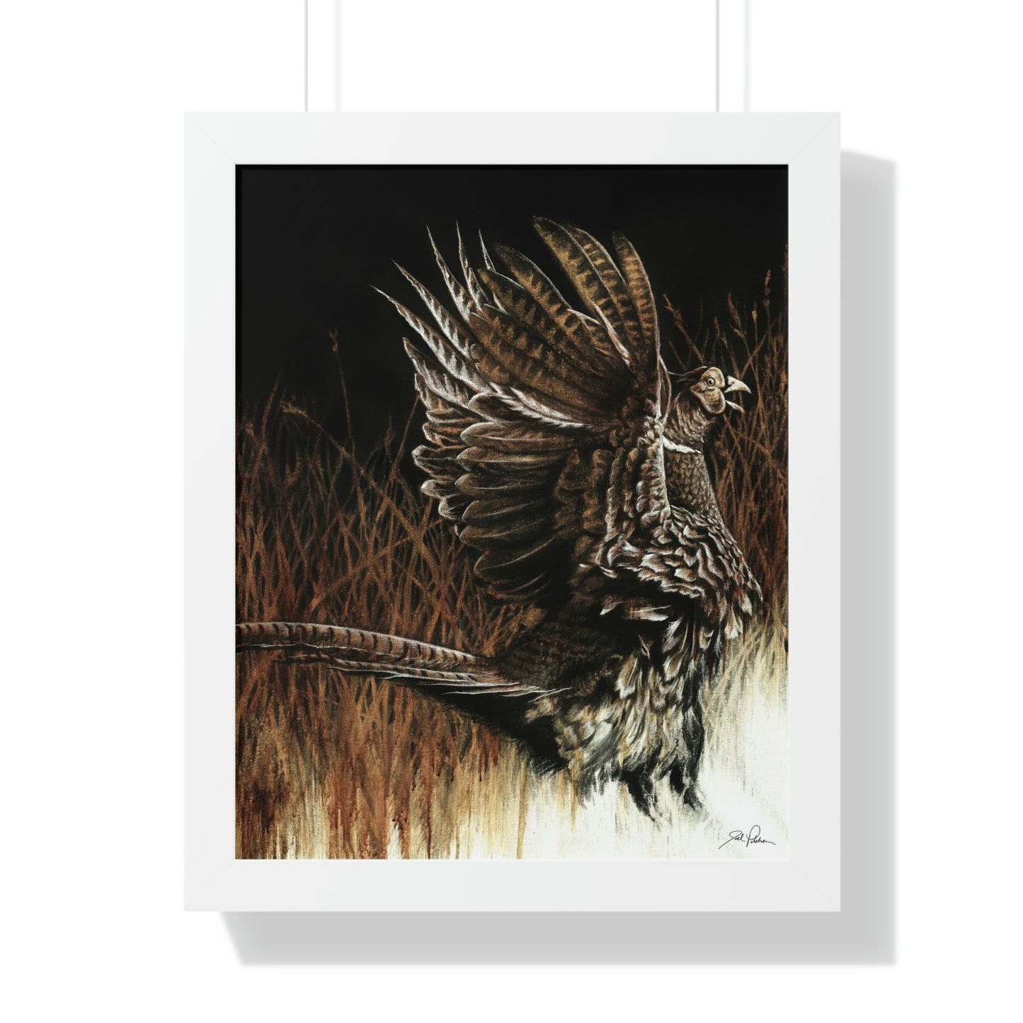 "Call of the Upland Pheasant" Framed Paper Print