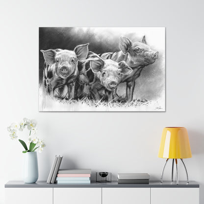 "Pig Tales" Gallery Wrapped Canvas