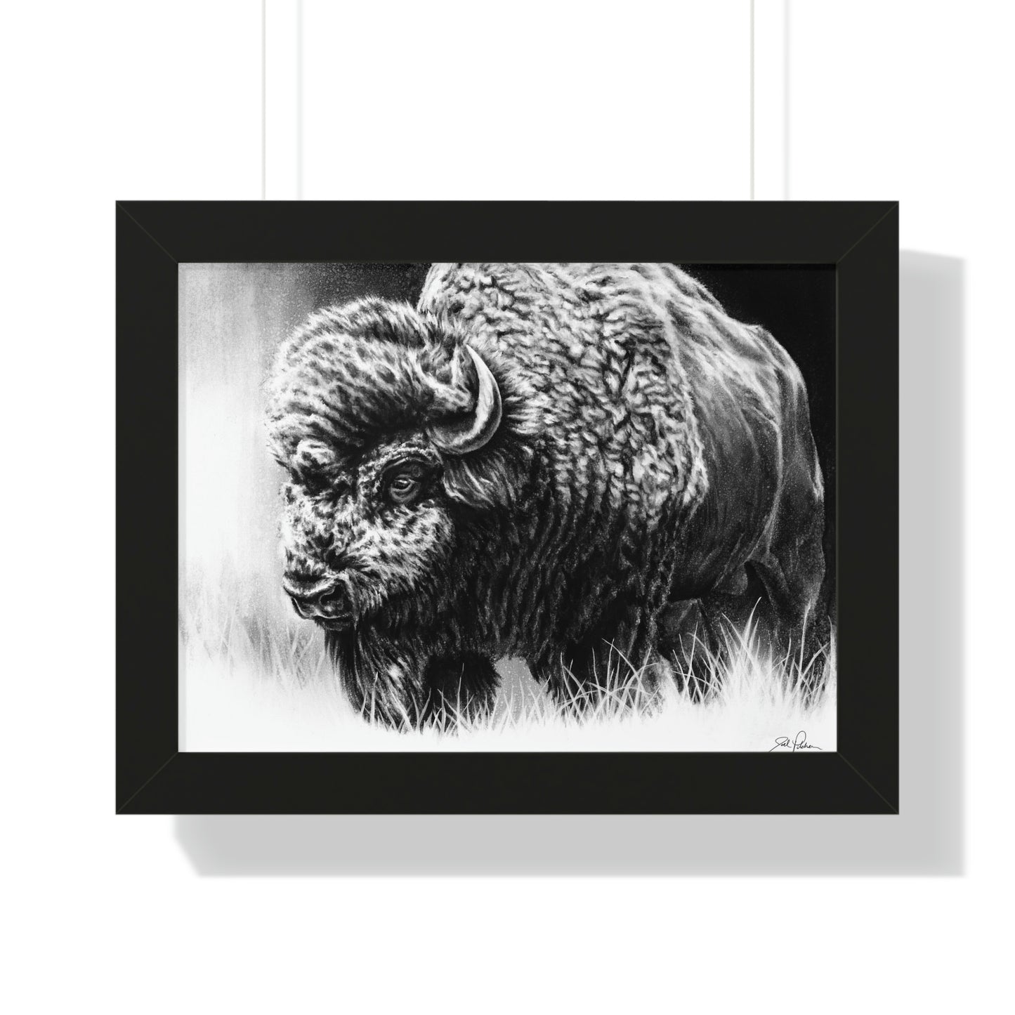 "Bull Dozer" Framed Paper Print