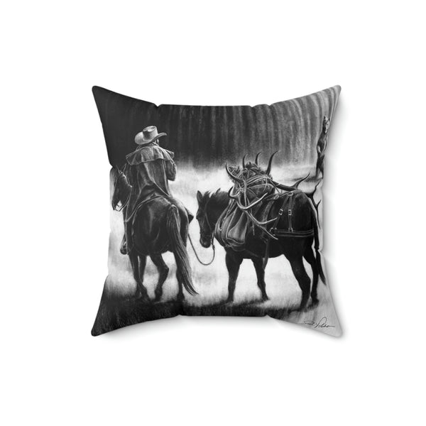 "Just Passin' Through" Square Pillow