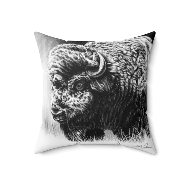 "Bull Dozer" Square Pillow