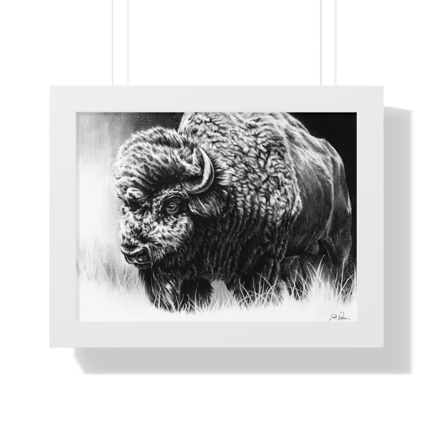 "Bull Dozer" Framed Paper Print