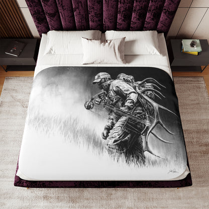 "Uphill Battle" Sherpa Blanket