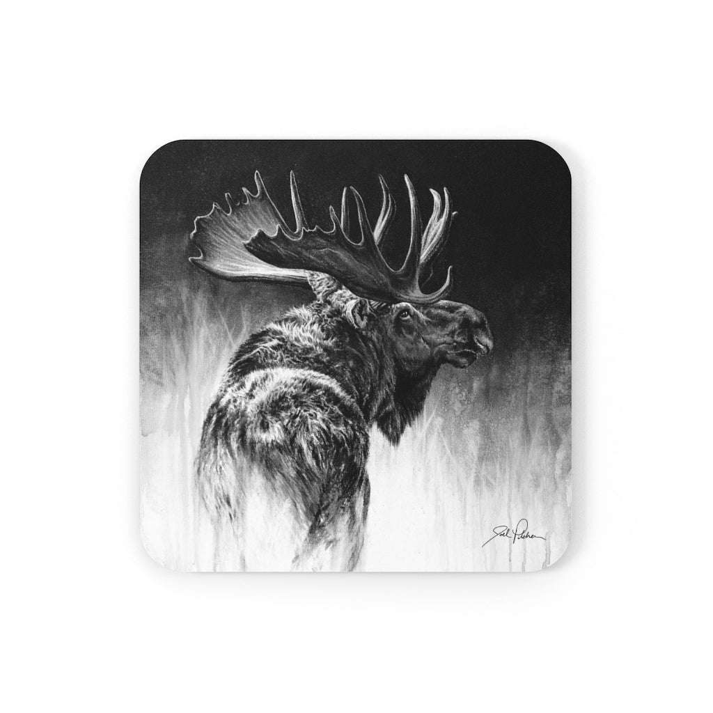 "Bull Moose" Cork Back Coaster