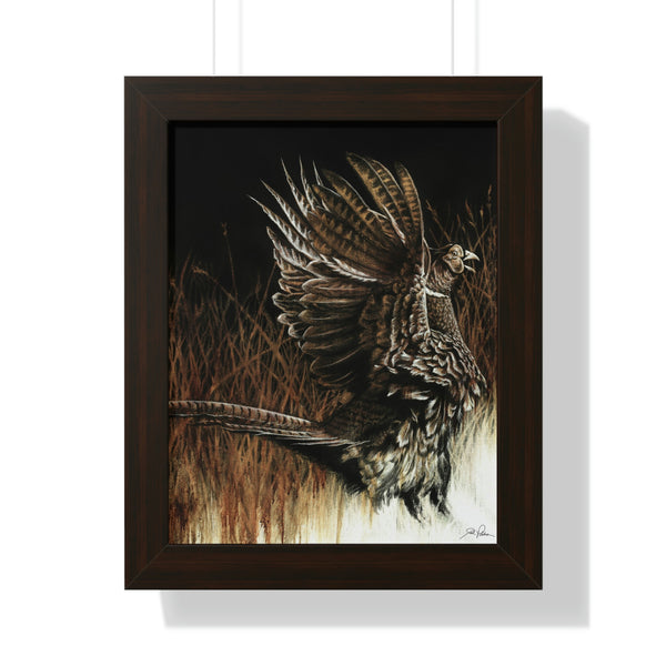 "Call of the Upland Pheasant" Framed Paper Print