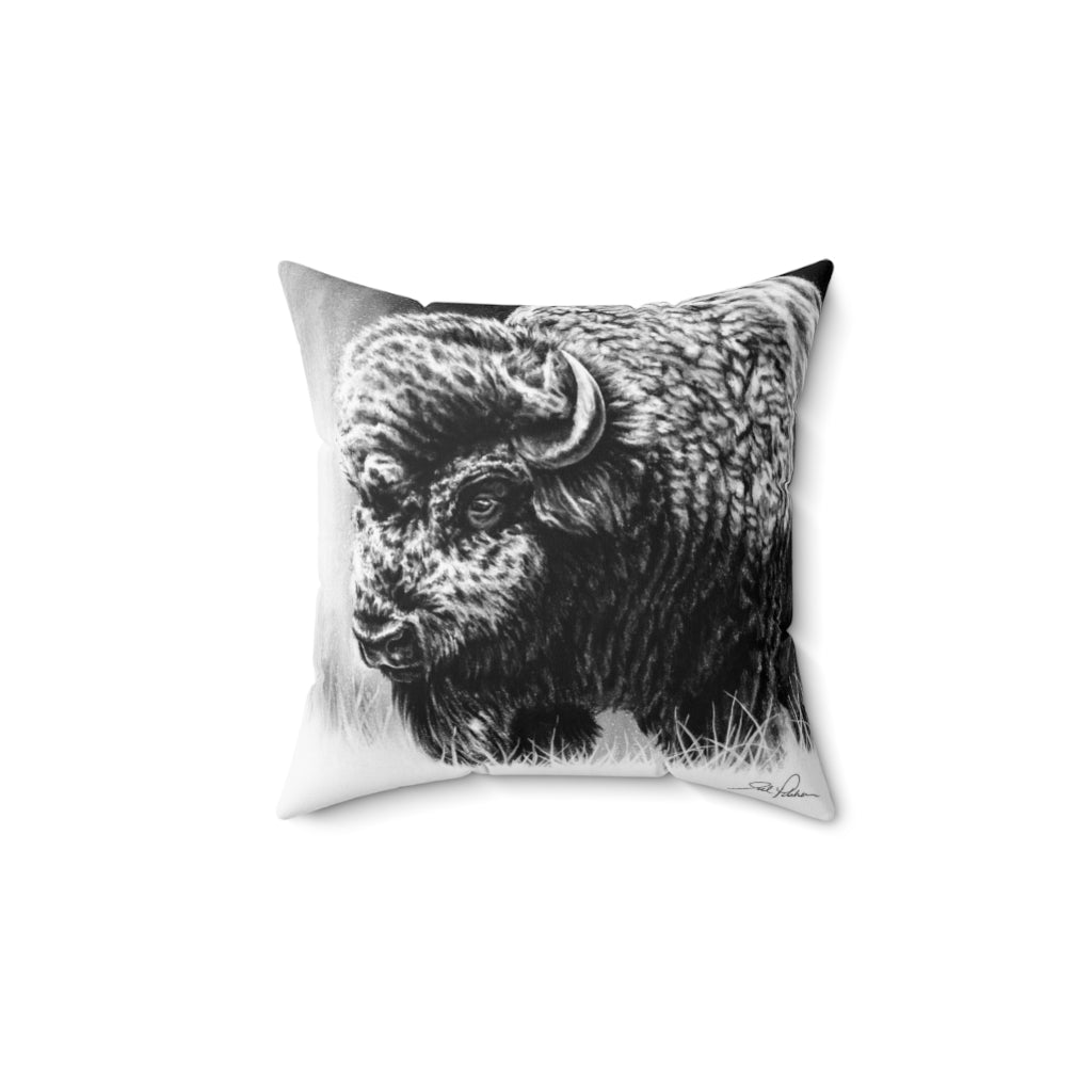 "Bull Dozer" Square Pillow