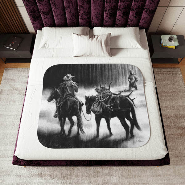 "Just Passin' Through" Sherpa Blanket