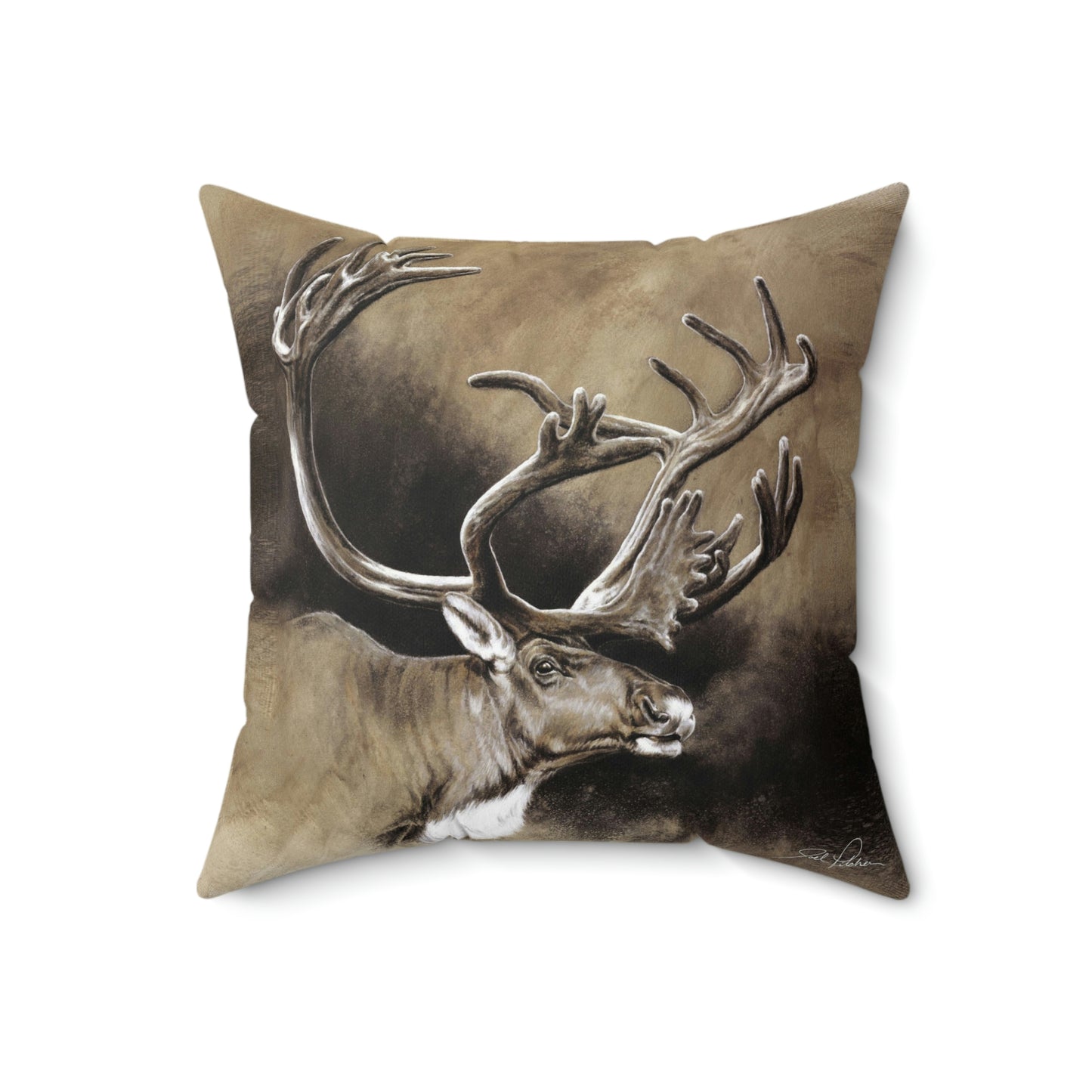 "Caribou" Square Pillow