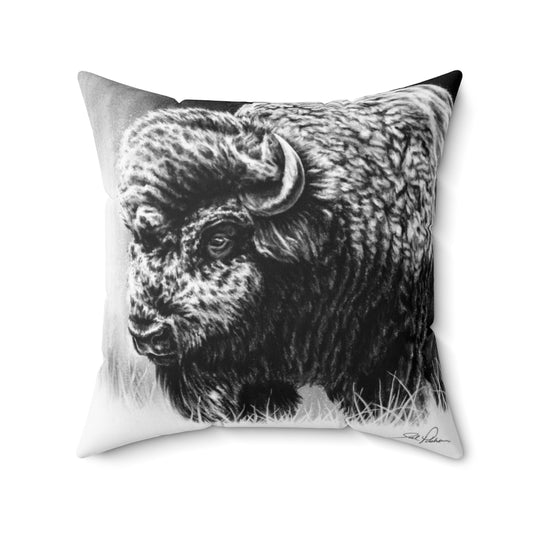 "Bull Dozer" Square Pillow