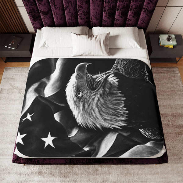 "American Eagle" Sherpa Blanket