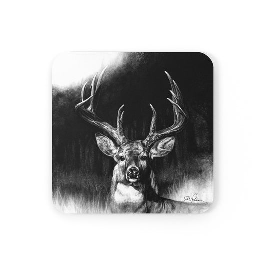 "Whitetail" Cork Back Coaster