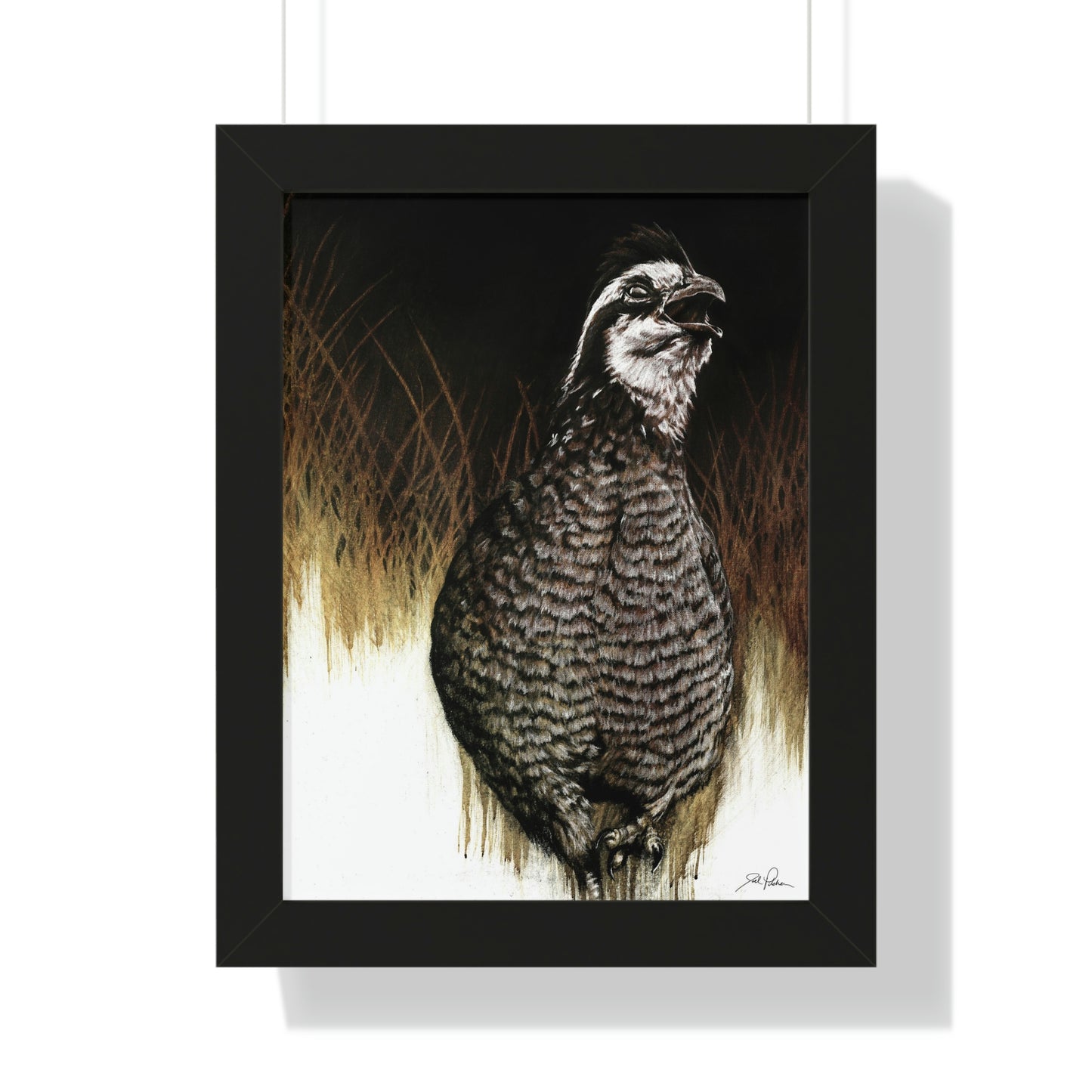 "Call of the Upland Quail" Framed Paper Print