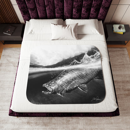 "Brook Trout" Sherpa Blanket