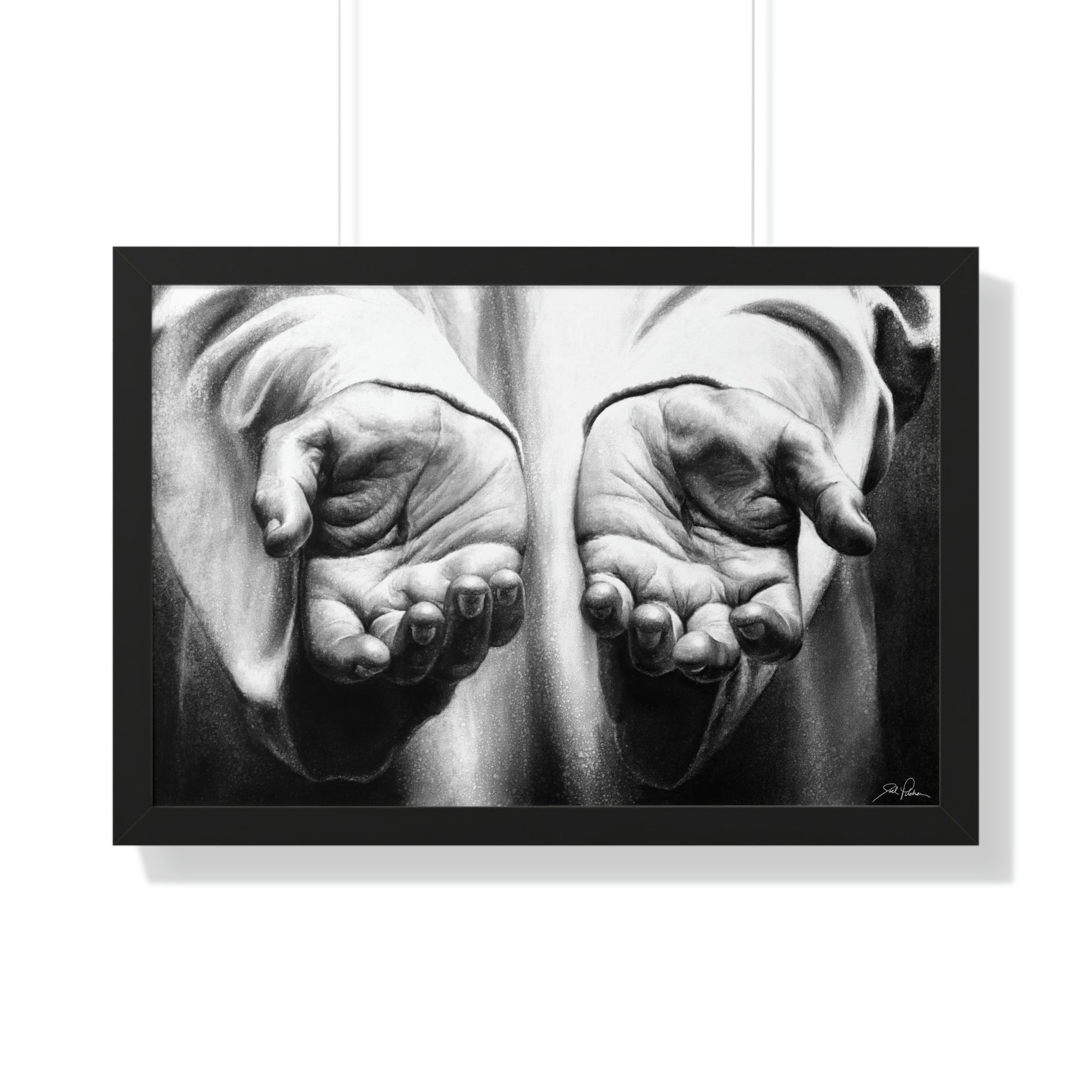 "His Hands" Framed Paper Print