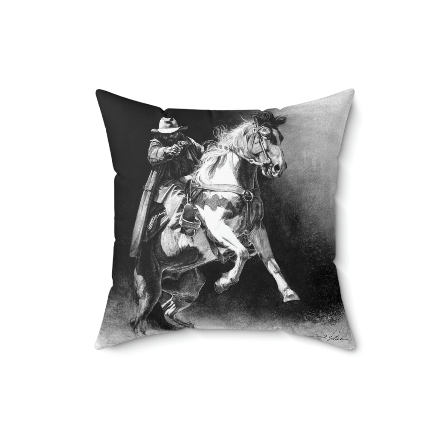 "Rough Rider" Square Pillow